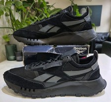 REEBOK CL LEGACY TRAINERS. MENS SIZE 9.5 UK. BLACK/GREY  *2020* 
