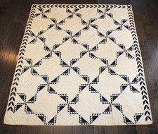 Antique Handmade Quilt Indigo
