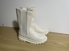 marks and spencer FreshFeet Technology Cream Vegan Boots For Kids Uk Size 3