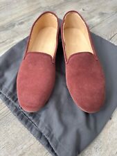 Burgundy suede slipper loafers NEW size UK 7, US 9.5, like Monde Beryl