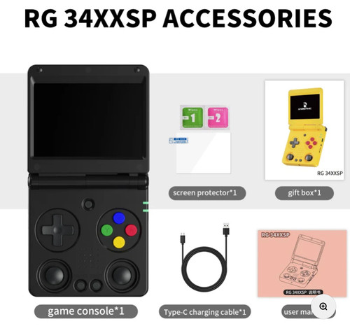 Anbernic rg34xxsp 64gb black - rg34xxsp,