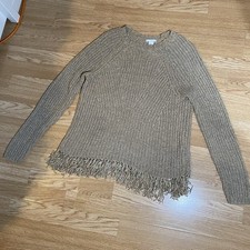 Tan Fringe Sweater Jumper -