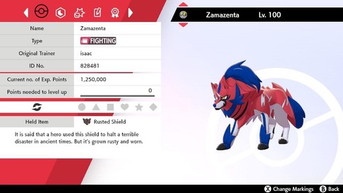 Zamazenta - , (3iv+hypertrained)