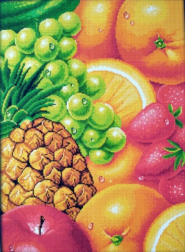 Fruit count cross stitch - fruit,