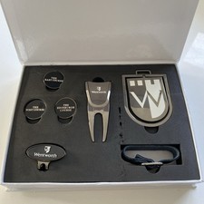 WENTWORTH GOLF Gift Set BAG TAG, Divot Tool Pitch Mark 3 Ball Markers Hat Clip 