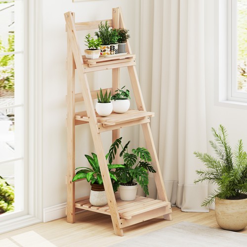 Wooden plant stand - wooden,