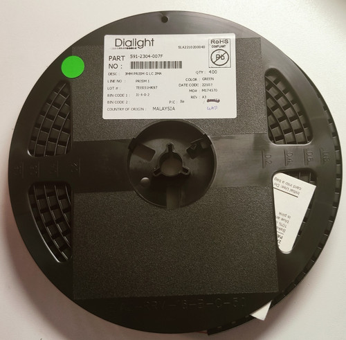 Reel400 led prism 3mm - reel400, green