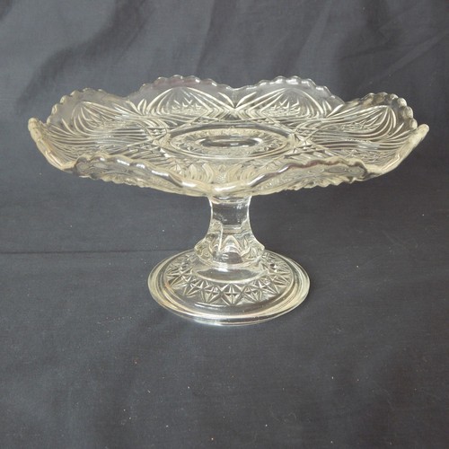 Tall glass pedestal - cake, stand