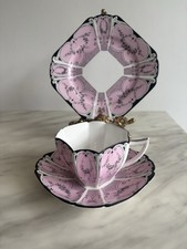 SHELLEY Queen Anne Teacup Trio