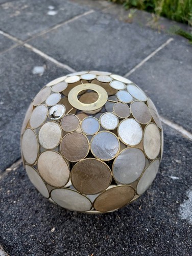 Vintage globe capiz - globe, shell