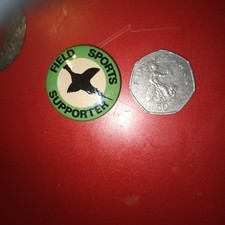 Field Sports Supporter Button Badge with Pheasant Design