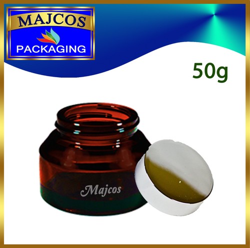 Empty amber glass cream - 50,