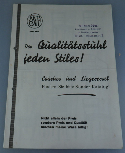Brochure wilhelm döge erfurt - brochure,