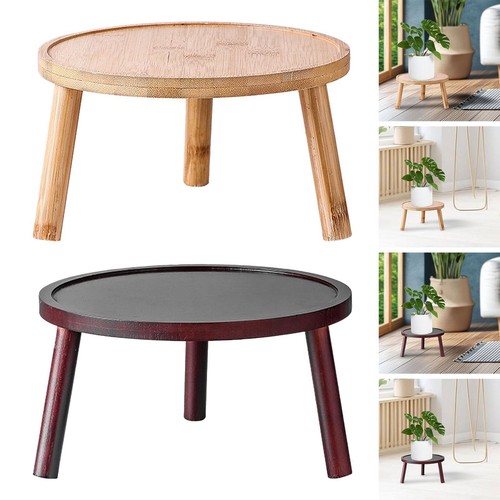 Wooden stool plant stand - wooden,