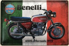Metal Sign 40 x 30 cm Motorcycle Italy Benelli 650S Tornado 1972