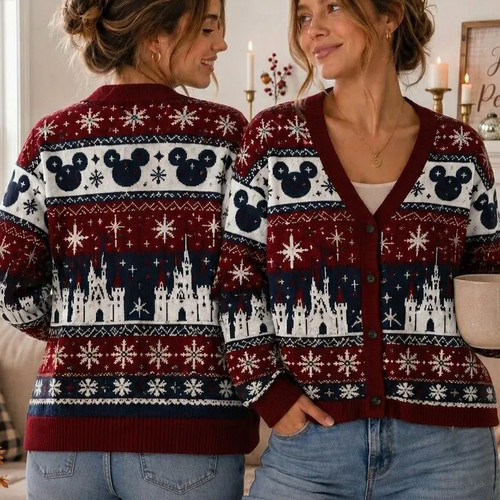 Disney holiday cardigan - disney,