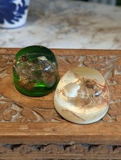 Vintage Lucite Paperweights Crabs Shells Sea Theme