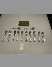 Christofle Marly Silver Plated After Dinner Coffee Spoons x12 – Boxed – France