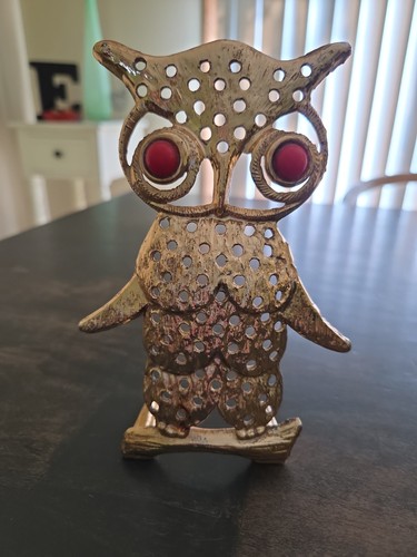 Vintage mcm owl pierced - vintage,