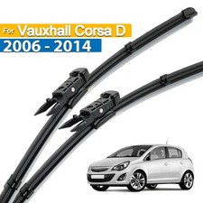For Vauxhall Corsa D 2006-2014 26"+16" Front Windscreen Flat Wiper Blades Set