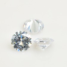 100pcs White Round Cut Loose