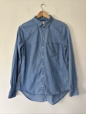 H&M Blue Polka Dot Denim Shirt