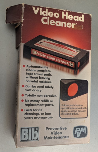 Bib vhs video head cleaner - vhs,
