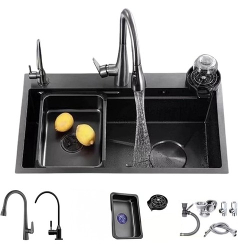 Black stainless steel kitchen - stainless,