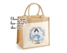 Personalised Nurse Jute Bag