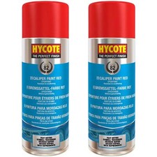 Hycote Red Spray Paint Fast-Drying High Heat Brake Caliper 400ml *2