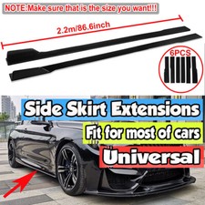Glossy Black 86.6'' Side Skirt Extension For BMW E39 E46 E53 E90 E92 E93 E60 E61