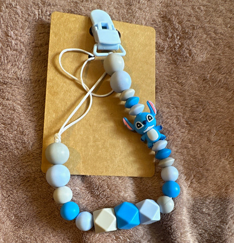 Blue white grey beaded dummy - blue/white/grey,