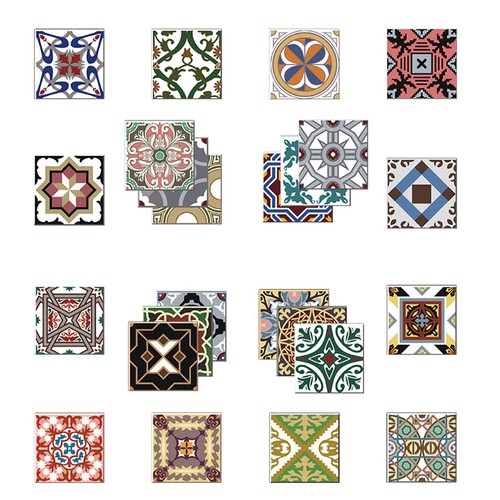 Pcs stick tiles self - on,