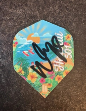 DARTS: WAYNE MARDLE 'HAWAII 501' SIGNED DART FLIGHT+COA