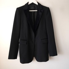 Zara Black Velvet Lapel Blazer