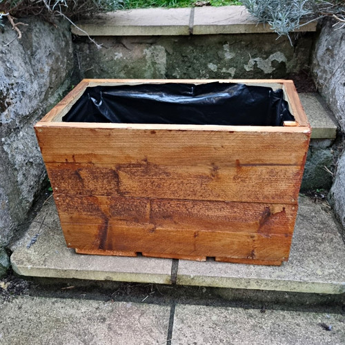 Wood rectangular trough - wood,