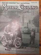 Motor Cycling Full Magazine 6 Feb 1958 Scooter Test Descriptions BSA DKR LAMB
