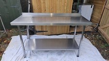 Commercial Heavy Duty Stainless Steel Worktop With Back Plate