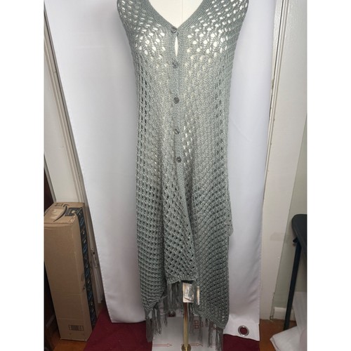 Lularoe crochet longline vest - longline,