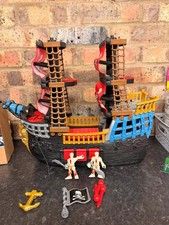 Fisherprice Imaginext Black Red Pirate Ship Toy L1284 2006