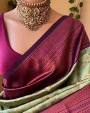 Designer Sari Bollywood Bridal New Saree Blouse South Indian Party Wear Saree