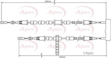 Apec rear brake cable - cable, saab