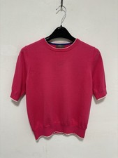 N Peal London Women’s Cotton Cashmere Short Sleeve Top Size Medium