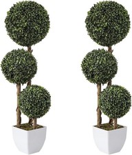 Set of 2 Artificial Boxwood