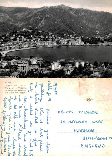 Vintage postcard rapallo - -,