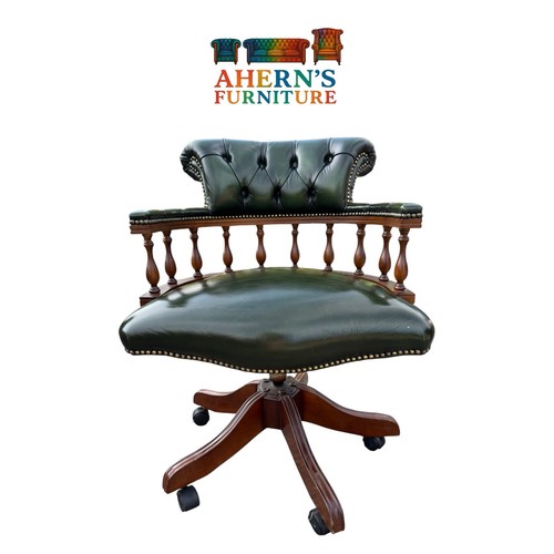 Antique green leather - antique,