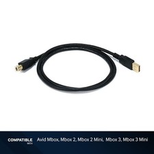 3-foot Black USB 2.0 Cable for