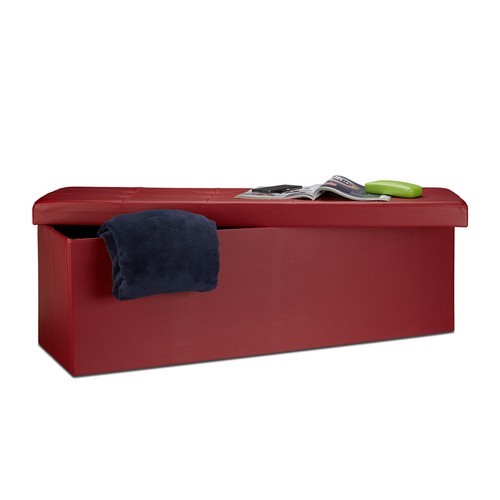 Folding ottoman faux leather - folding,