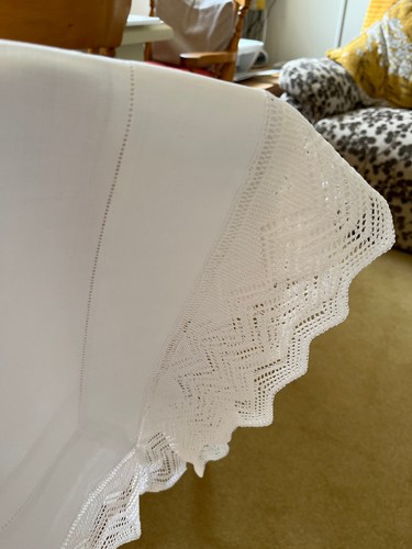 Stunning antique white - white, linen