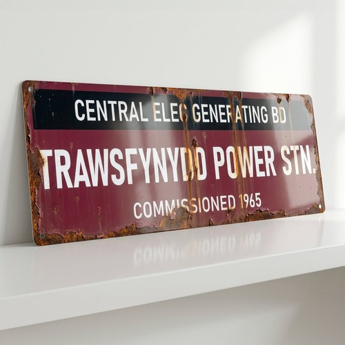 Trawsfynydd power stn sign - power,